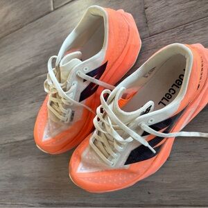 New Balance Orange and Cream Sneakers